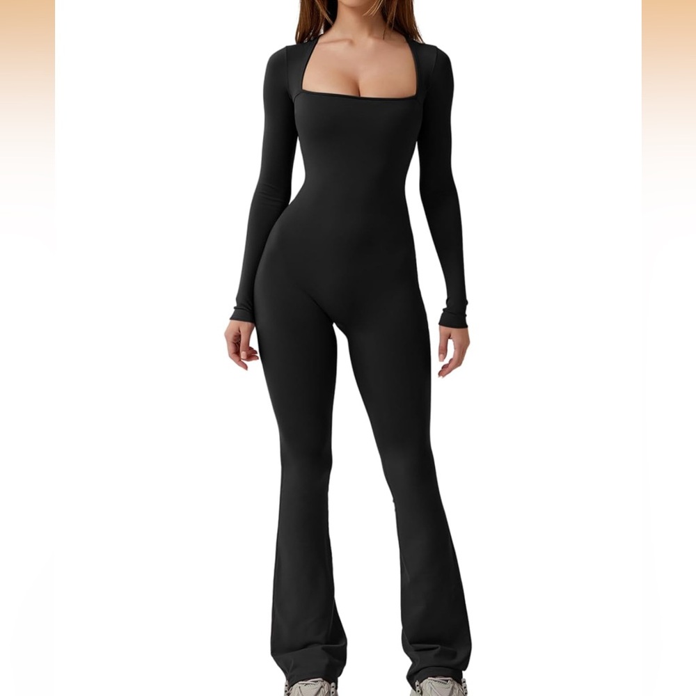 Black stretchy catsuit